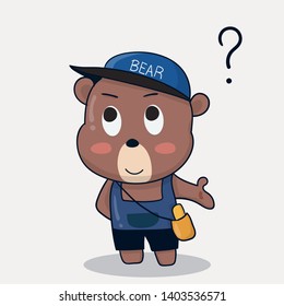 Bear cartoon cute vector design.