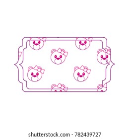 Bear cartoon frame design