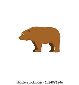 Bear cartoon icon on a white background