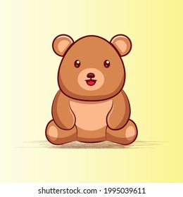 bear cartoon illustration vector icon