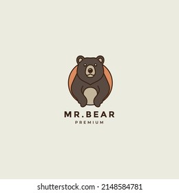 bear cartoon logo cute ilustration icon