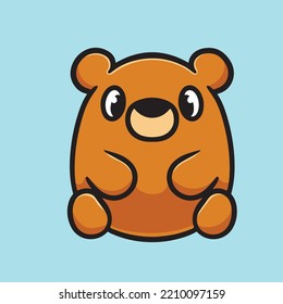 Bear Cartoon Mascot Vector Funny Happiness Lovers Love Cute