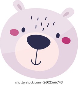 Bear Cartoon Portrait Vector Illustration