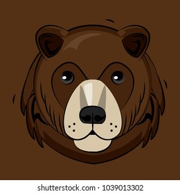 Bear cartoon print for t shirt