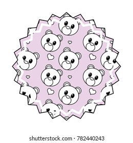Bear cartoon seal stamp