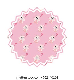 Bear cartoon seal stamp