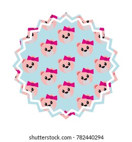 Bear cartoon seal stamp