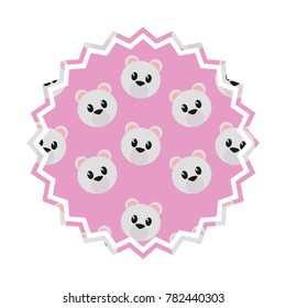 Bear cartoon seal stamp