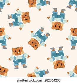 bear cartoon ,seamless pattern
