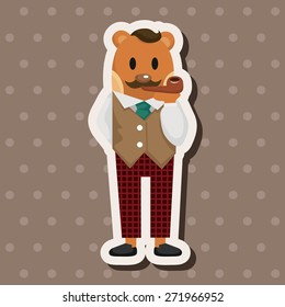 bear cartoon theme elements