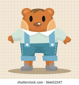 bear cartoon theme elements