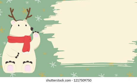 bear cartoon vector. character design. free space for text. wallpaper.