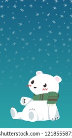 bear cartoon vector. character design. free space for text. wallpaper.