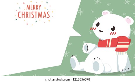 bear cartoon vector. character design. free space for text. wallpaper.