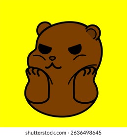 bear cartoon vector icon cute funny character
