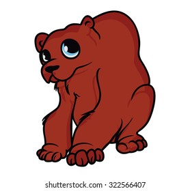 Bear cartoon vector illustration