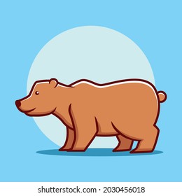 Bear cartoon vector illustration, Cute Cartoon Bear