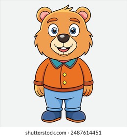 Bear cartoon vector image and art