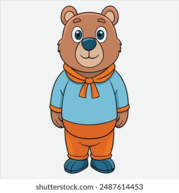 Bear cartoon vector image and art