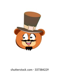 Bear. Character Cartoon Isolated