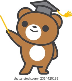 A bear character dressed as a doctor