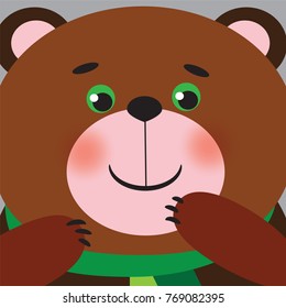 Bear character fanny logo
