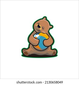 bear character logo design for your mascot