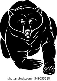 Bear Charging Silhouette