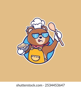 bear chef logo
a logo that looks cute and simple
suitable for food or restaurant businesses