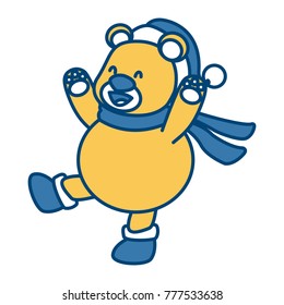 Bear christmas cartoon