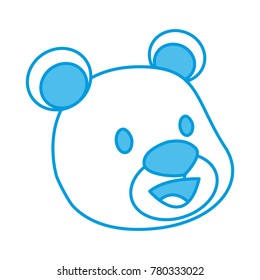 Bear christmas head cartoon
