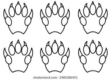 Bear Claw Line Art Simple and Elegant Claw Design