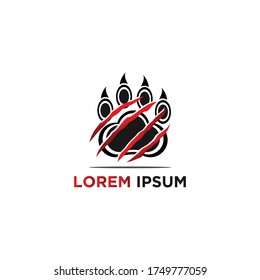 bear claw logo design template modern