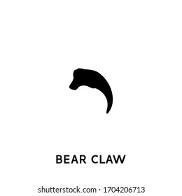icono del vector de la garra del oso. signo negro de la garra del oso sobre fondo blanco. icono de la garra de oso para web y aplicación