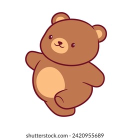 Bear Clipart, Cute Animal Set. cute bear illustration vector image. perfect for Stickers, Prints for Clothing, Coloring Pages.