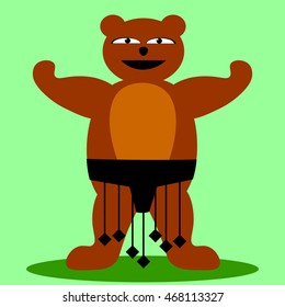 bear in the clothes sumo wrestler
