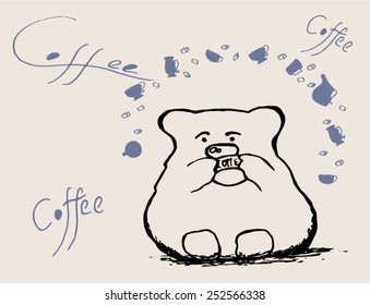 bear and coffee