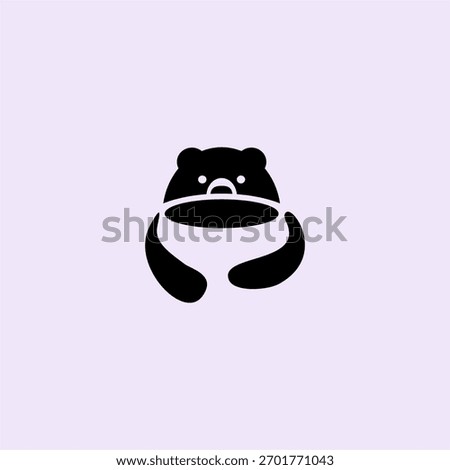 bear and coffee cup design logo for restaurant or cafe logo