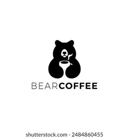 Bear Coffee Logo Design. Bear Icon