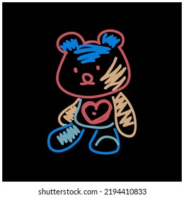 Bear Color Full V29 Patch Streetwear, Urban Design Color Full Patch Commercial Use