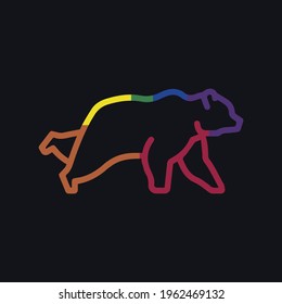 Bear colorful icon illustration vector concept