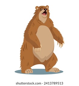 Bear of colorful set. This charming cartoon design feature an adorable bear against a clean white backdrop, blending illustration and design seamlessly. Vector illustration.