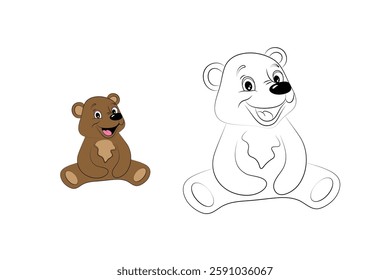 Bear coloring book for children