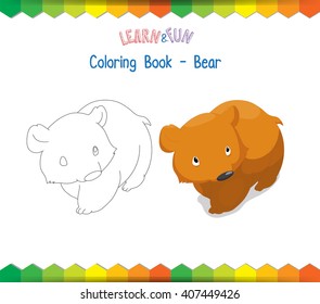 Bear coloring book educational game
