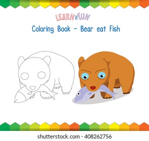 Bear coloring book educational game