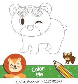 Bear Coloring image for Kids
