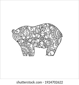 Bear Coloring Page for kids 