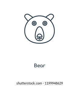 Bear concept line icon. Linear Bear concept outline symbol design. This simple element illustration can be used for web and mobile UI/UX.