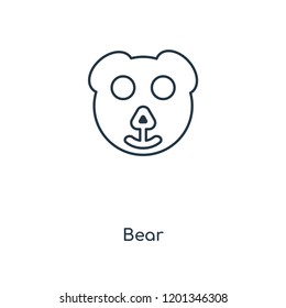 Bear concept line icon. Linear Bear concept outline symbol design. This simple element illustration can be used for web and mobile UI/UX.