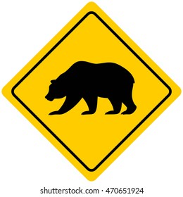 309 Bear crossing sign warning Images, Stock Photos & Vectors ...